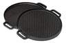 Blackwell Grillplatte BBQ / Backplatte aus Gusseisen Ø 30 cm – ohne Antihaftbeschichtung – beidseitig