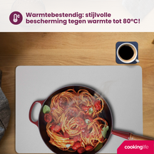Cookinglife 6 Platzsets + 6 Untersetzer - Doppelseitig - Veganes Leder - Blau / Grau - 12 Stück