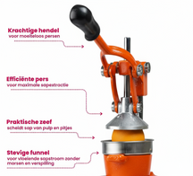 Cookinglife Zitruspresse - Gusseisen - Hebelmodell - Orange
