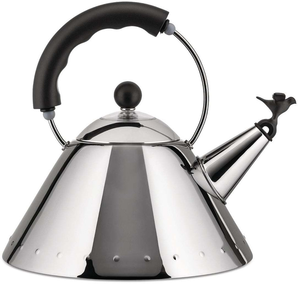 Alessi Flötenkessel 9093 Edelstahl / Schwarz - 2 Liter - Michael Graves - 9093 B