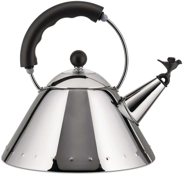Alessi Flötenkessel 9093 Edelstahl / Schwarz - 2 Liter - Michael Graves - 9093 B