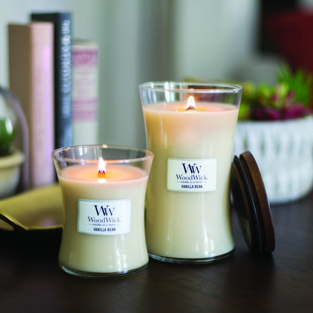WoodWick Duftkerze Large Vanilla Bean - 18 cm / ø 10 cm