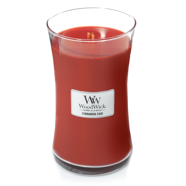 WoodWick Duftkerze Large Zimt Chai - 18 cm / ø 10 cm