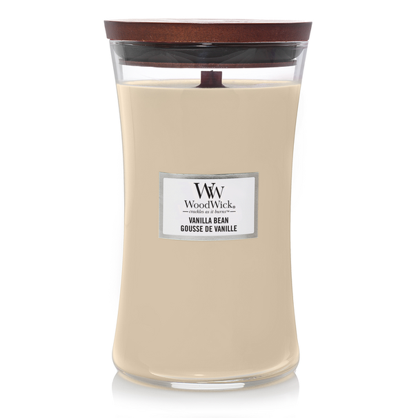 WoodWick Duftkerze Large Vanilla Bean - 18 cm / ø 10 cm