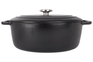 Cosy & Trendy Bräter Fontestic Gusseisen Schwarz Oval – 31 x 24 cm – Emailliert