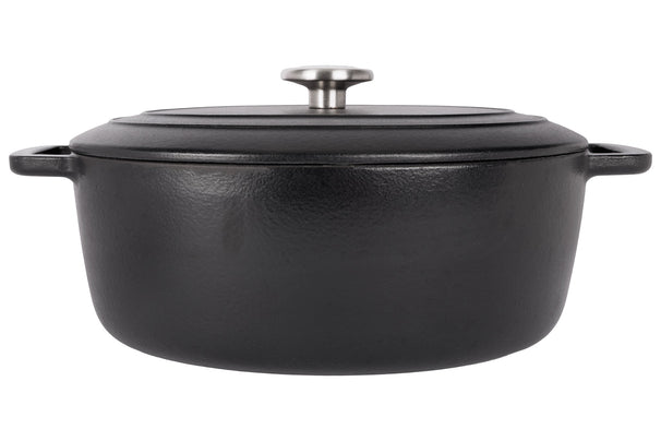 Cosy & Trendy Bräter Fontestic Gusseisen Schwarz Oval – 31 x 24 cm – Emailliert