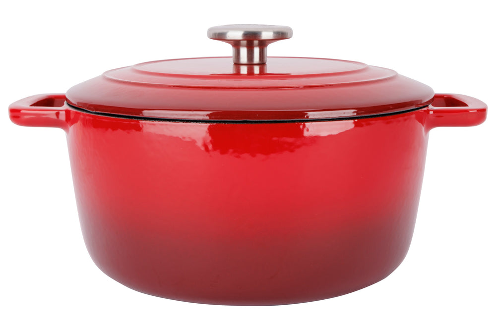 Cosy & Trendy Bräter Fontestic Traditionelle rote aus Gusseisen Ø 24 cm / 4,6 Liter – emailliert