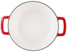 Cosy & Trendy Braadpan met deksel Fontestic Gietijzer Traditional Red ø 28 cm / 6.8 Liter - binnenkant