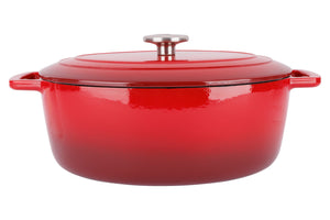 Cosy & Trendy Bräter Fontestic Traditionelle rote ovale aus Gusseisen – 31 x 24 cm – emailliert