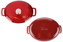 Cosy & Trendy Bräter Fontestic Traditionelle rote ovale aus Gusseisen – 31 x 24 cm – emailliert