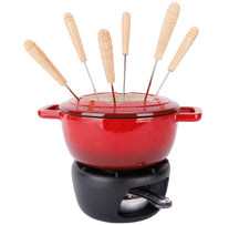 Cosy & Trendy Fondue-Set Fontestic Gusseisen Traditionell Rot - Ø 18 cm