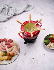 Cosy & Trendy Fondue-Set Fontestic Gusseisen Traditionell Rot - Ø 18 cm