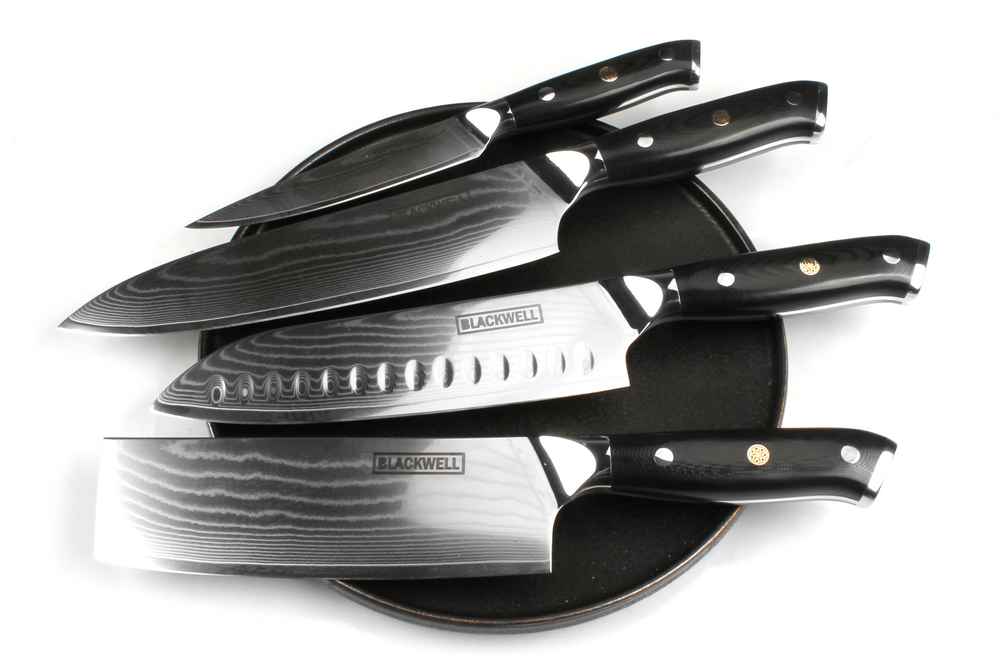 Blackwell Nakirimes Gemüsemesser im japanischen Stil – 67 Lagen Damaszenerstahl – VG10 – 17,5 cm