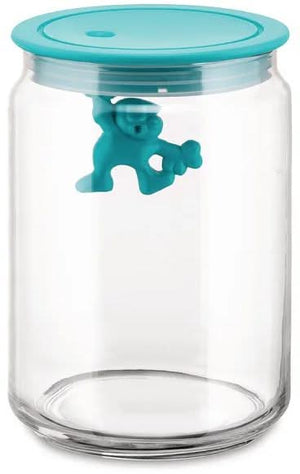 Alessi Vorratsglas Gianni A Little Man Holding On Tight Blau - 900 ml - Mattia Di Rosa - AMDR05 AZ