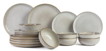 ASA Selection Geschirrset Saisons - Sand - 18-teilig / 6 Personen - 6 Speiseteller, 6 Frühstücksteller und 6 Schalen
