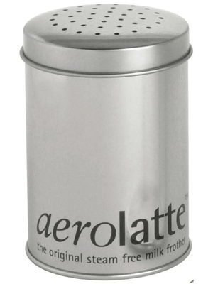 Aerolatte Kakaostreuer Aluminium 10cm Silber - Kakao Zimt Puderzucker Streuer