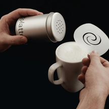 Aerolatte Kakaostreuer Aluminium 10cm Silber - Kakao Zimt Puderzucker Streuer