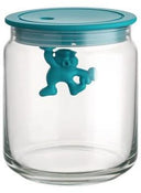 Alessi Vorratsglas Gianni A Little Man Holding On Tight Blau - 700 ml - Mattia Di Rosa - AMDR04 AZ