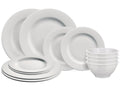 Alessi Geschirrset PlateBowlCup 12-teilig / 4 Personen - 4 Dinner-Teller, 4 Frühstücksteller und 4 Schalen
