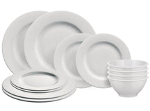 Alessi Geschirrset PlateBowlCup 12-teilig / 4 Personen - 4 Dinner-Teller, 4 Frühstücksteller und 4 Schalen