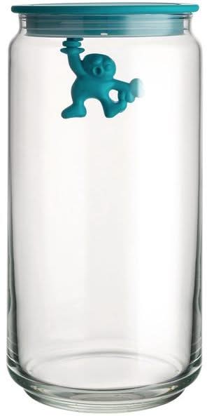 Alessi Vorratsglas Gianni A Little Man Holding On Tight Blau - 1.4 Liter - Mattia Di Rosa - AMDR06 AZ