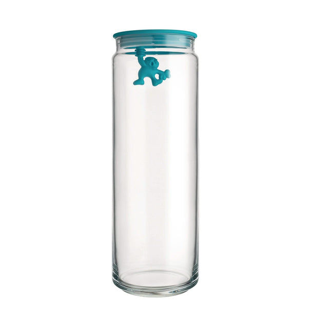 Alessi Vorratsglas Gianni A Little Man Holding On Tight Blau - 2 Liter - Mattia Di Rosa - AMDR08 AZ