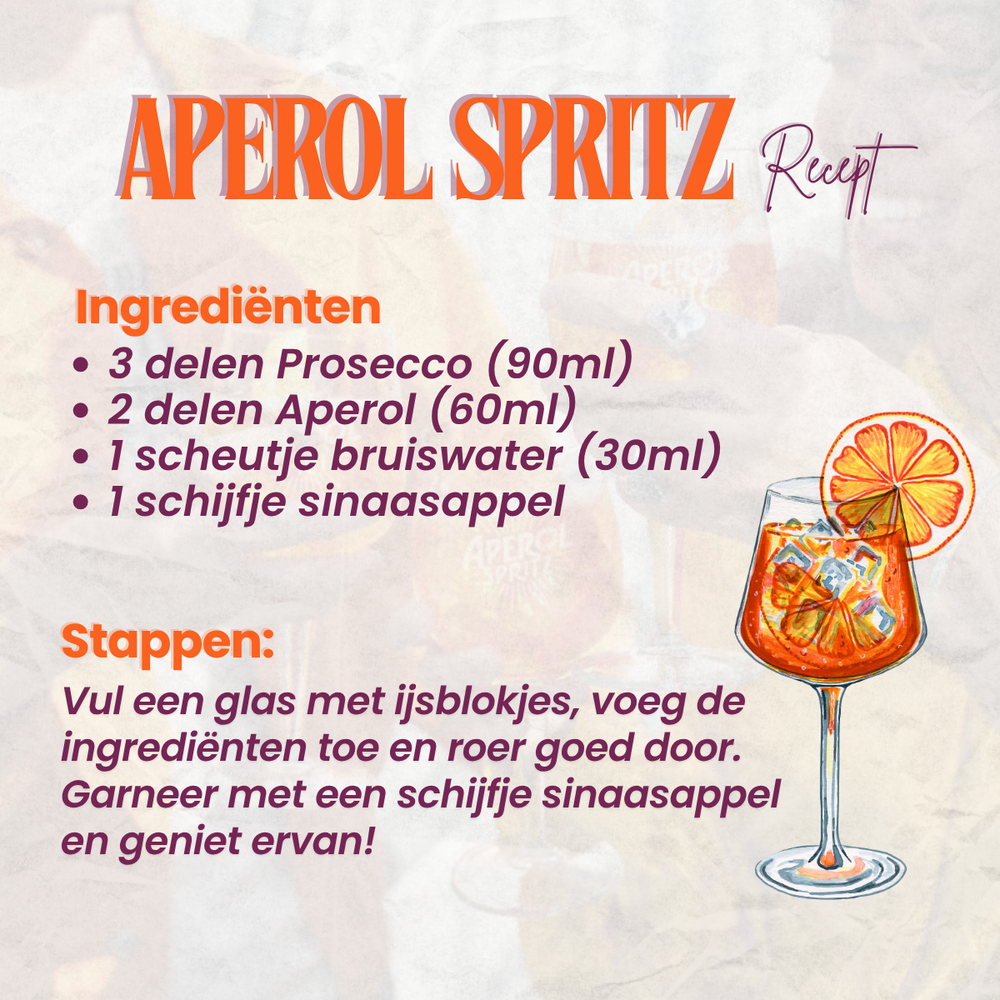 Aperol Spritz Gläser - 450 ml - Offizielles Glas - 6 Stück