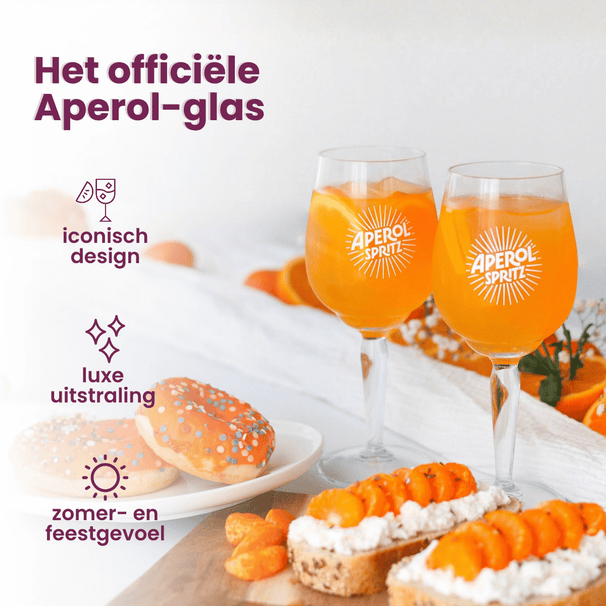 Aperol Spritz Gläser - 450 ml - Offizielles Glas - 6 Stück