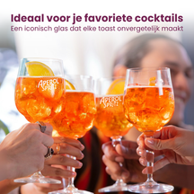 Aperol Spritz Gläser - 450 ml - Offizielles Glas - 6 Stück