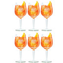 Aperol Spritz Gläser - 450 ml - Offizielles Glas - 6 Stück