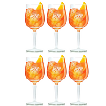 Aperol Spritz Gläser - 450 ml - Offizielles Glas - 6 Stück