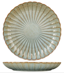 Gemütliche und trendige Astera-Speiseteller in Ozeanblau – Ø 27,5 cm – 4er-Set