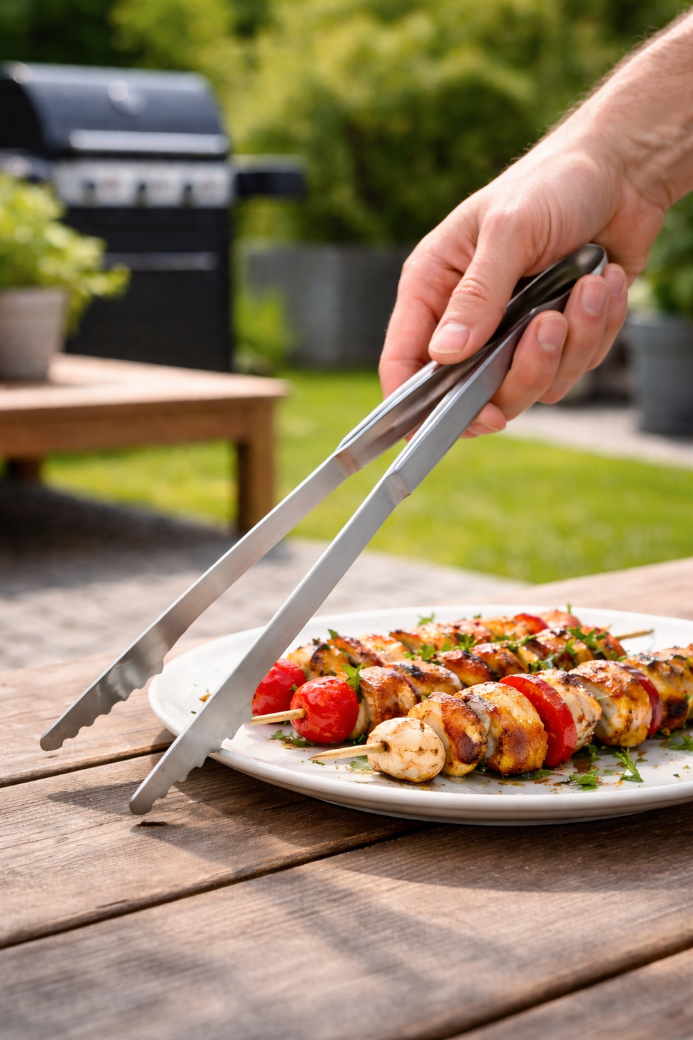 Cookinglife BBQ Zange Fire & Flavour RVS 43 cm - Grillzange für Fleisch und Gemüse