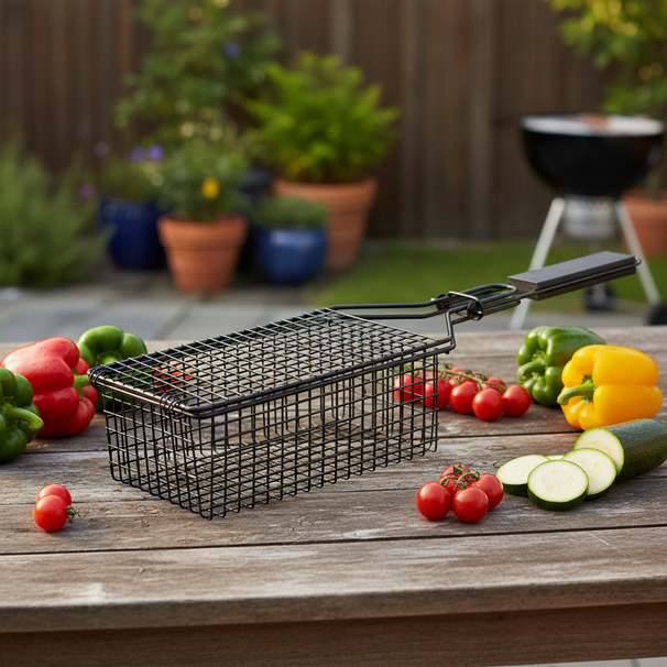 Cookinglife BBQ Grillkorb Fire & Flavour 24 x 14 x 9 cm - Antihaft Metall