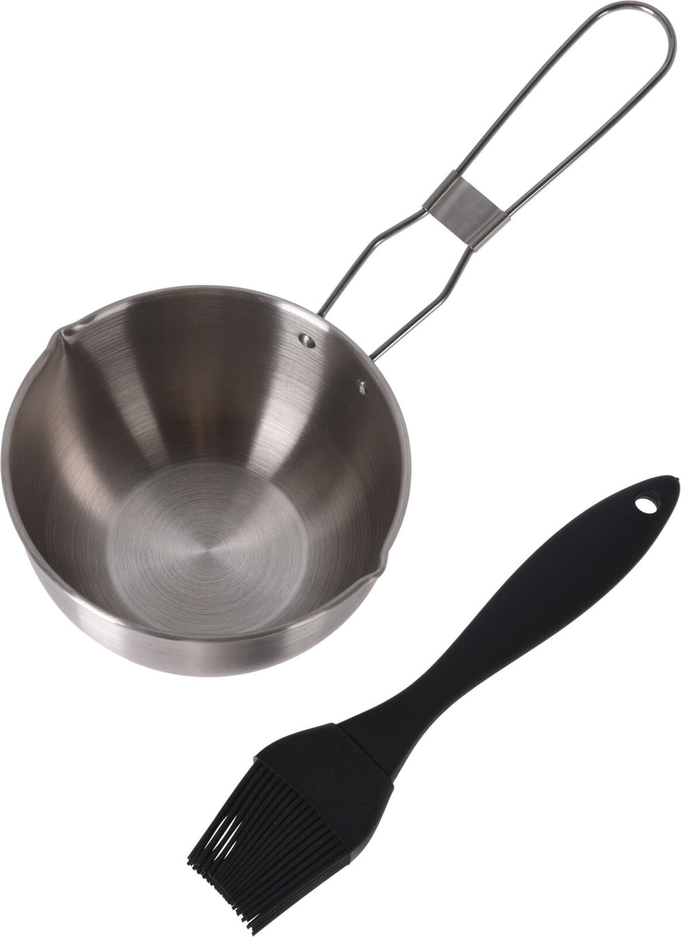 Cookinglife BBQ Topf Fire & Flavour RVS ø 11,5 cm - Inklusive schwarzer Silikonpinsel