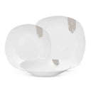 BerlingerHaus Geschirrset Weiß Creme - 18-teilig / 6 Personen - 6 Speiseteller, 6 Frühstücksteller und 6 Suppenteller