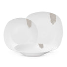 BerlingerHaus Geschirrset Weiß Creme - 18-teilig / 6 Personen - 6 Speiseteller, 6 Frühstücksteller und 6 Suppenteller