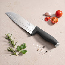 BerlingerHaus Messerset Matt Anthrazit 6-teilig - Kochmesser, Brotmesser, Santokumesser, Officemesser, Schälmesser & Mini Santokumesser