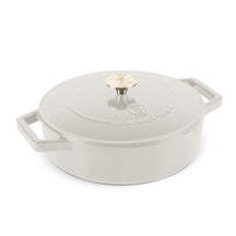 BerlingerHaus Schmorfanne / Sauteuse Matt Crème - Gusseisen - ø 26 cm - geeignet für alle Wärmequellen - emaillierte Antihaftbeschichtung