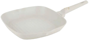 BerlingerHaus Grillpfanne Matt Creme 28 x 28 cm - geeignet für alle Wärmequellen - Standard Antihaftbeschichtung