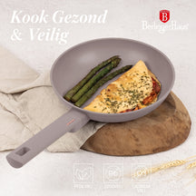 BerlingerHaus Bratpfanne Taupe ø 24 cm - geeignet für alle Wärmequellen - Standard Antihaftbeschichtung