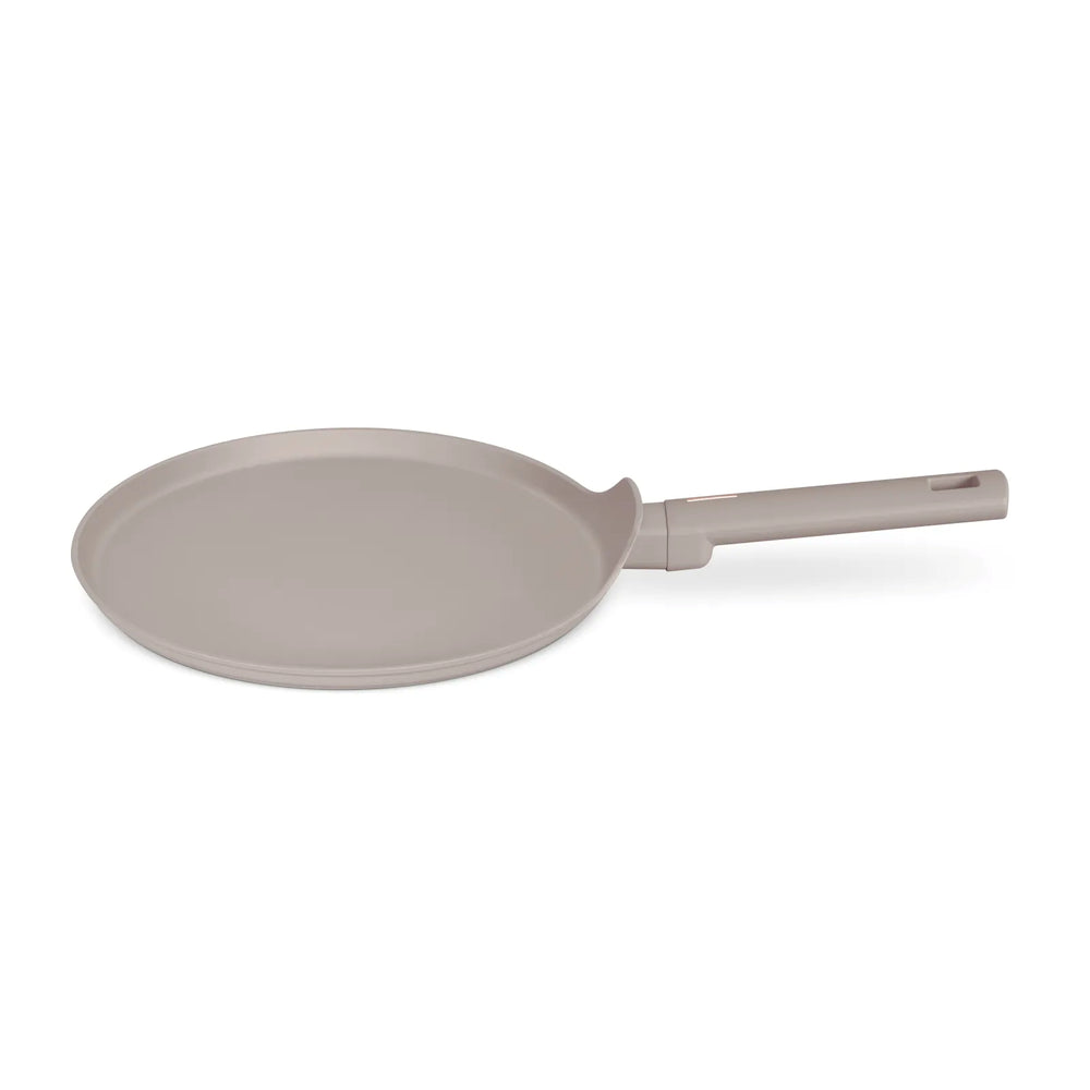 BerlingerHaus Pfannkuchenpfanne Taupe ø 28 cm - geeignet für alle Wärmequellen - Standard Antihaftbeschichtung