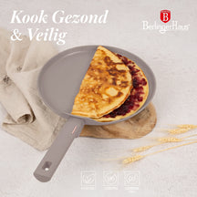 BerlingerHaus Pfannkuchenpfanne Taupe ø 28 cm - geeignet für alle Wärmequellen - Standard Antihaftbeschichtung
