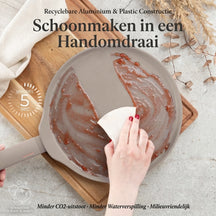 BerlingerHaus Pfannkuchenpfanne Taupe ø 28 cm - geeignet für alle Wärmequellen - Standard Antihaftbeschichtung