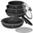 BerlingerHaus Topfset Click-it Matt Anthrazit 6-teilig - Kochtopf ø 16 & 20 cm, Bratpfanne ø 20 & 24 cm - geeignet für alle Wärmequellen