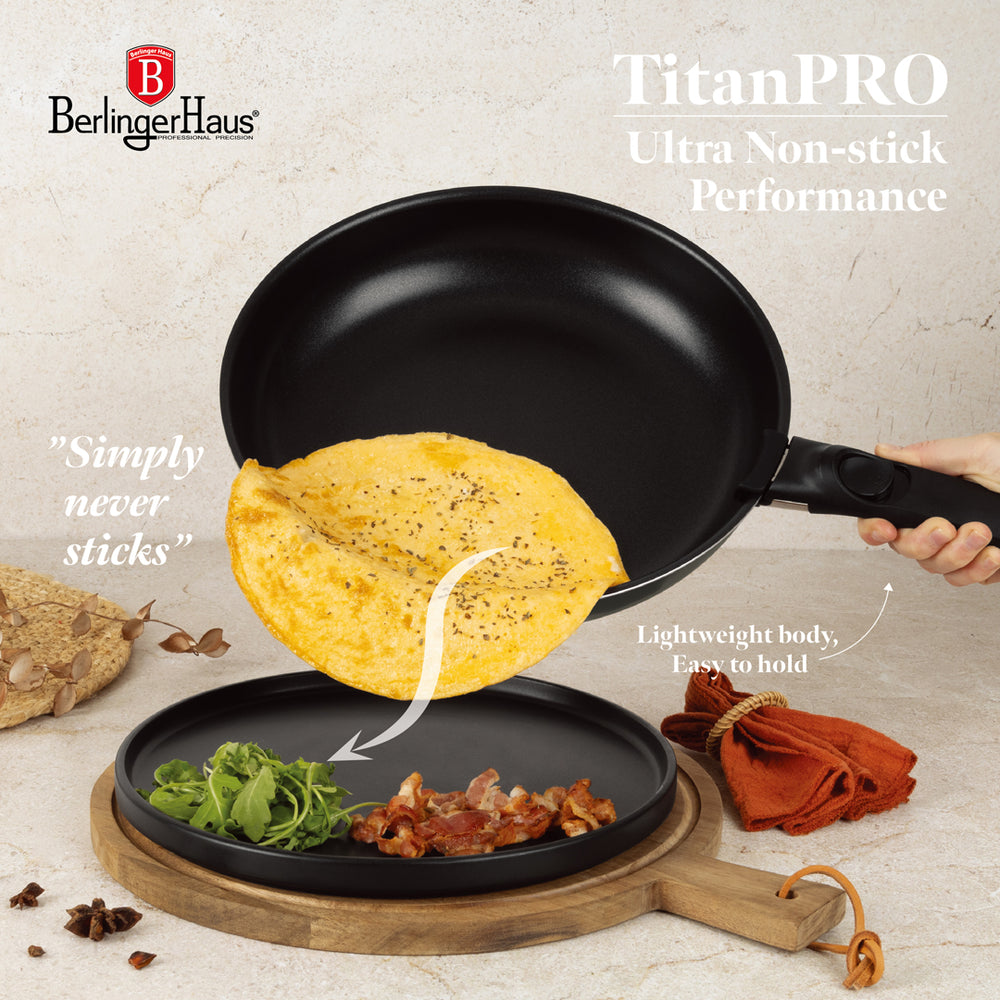 BerlingerHaus Topfset Click-it Matt Anthrazit 6-teilig - Kochtopf ø 16 & 20 cm, Bratpfanne ø 20 & 24 cm - geeignet für alle Wärmequellen