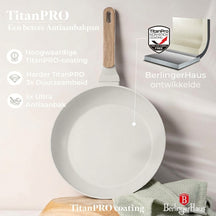 BerlingerHaus Topfset Nordic Mat Crème 7-Teilig - Kochtopf ø 20, 24, 28 cm & Bratpfanne ø 20, 24 cm - geeignet für alle Wärmequellen