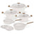 BerlingerHaus Topfset Nordic Mat Crème 7-Teilig - Kochtopf ø 20, 24, 28 cm & Bratpfanne ø 20, 24 cm - geeignet für alle Wärmequellen