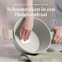 BerlingerHaus Topfset Nordic Mat Crème 7-Teilig - Kochtopf ø 20, 24, 28 cm & Bratpfanne ø 20, 24 cm - geeignet für alle Wärmequellen