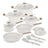 BerlingerHaus Topfset Nordic Matt Crème 11-Teilig - Kochtopf ø 20, 24, 28 cm, Bratpfanne ø 24, 28 cm & Stielkasserolle ø 16 cm - geeignet für alle Wärmequellen